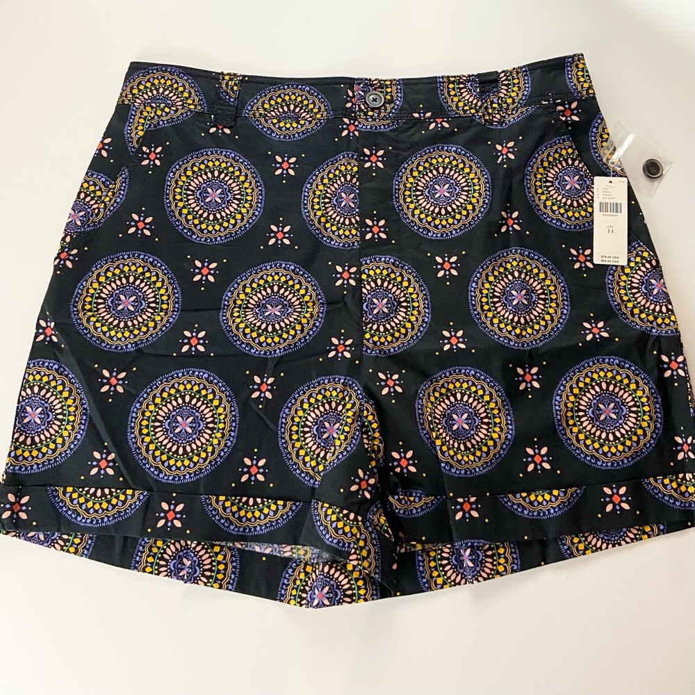 NWT Anthropologie Black Maeve Abstract City Shorts